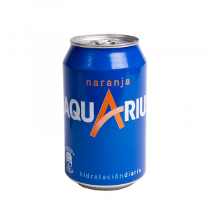 Aquarius Naranja 33 cl pack 24 latas Iva excluido